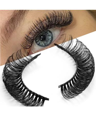 Russian False Eyelashes - Natural D Curly Strip Lashes for Parties, Weddings, Birthdays - 14 Pairs - Buy Online on GoSupps.com
