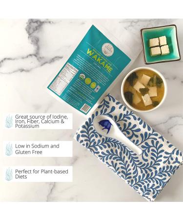 Organic Whole Leaf Wakame - 2 oz - Maine Coast Seaweed | Keto, Paleo, Vegetarian, Vegan | Gluten-Free | Atlantic Ocean Sea Vegetables - Buy Online on GoSupps.com