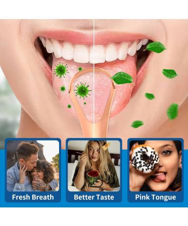 Buy Tongue Scraper - 100% Surgical Stainless Steel Tongue Cleaner for Adults & Children | Reduce Bad Breath & Enhance Oral Hygiene - Buy Online on GoSupps.com
