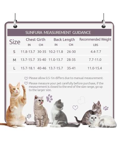 SUNFURA Cat Surgery Recovery Suit | Neuter/Spay Surgical Onesie for Cats | Anti-Licking Protection | Pink/Red (S Small) - Buy Online on GoSupps.com