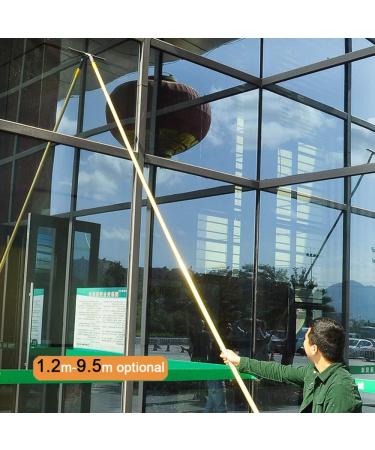 photovoltaic cleaner window cleaning pole Telescoping High Window Cleaner Window Cleaning Equipment 2 in 1 Microfiber Cloth and Rubber Squeegee 1.7-9.5 M Long Telescopic Pole Best for Lon 9.5m/31ft - Buy Online on GoSupps.com