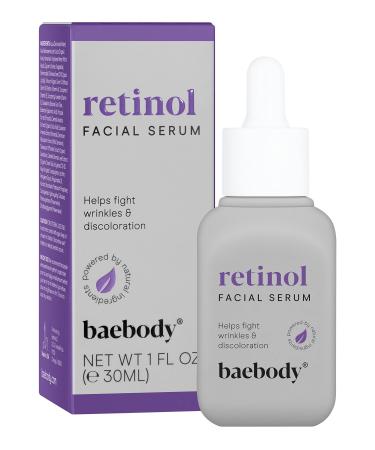 Baebody Critically Acclaimed Retinol Topical Facial Serum with Vitamin E  Hyaluronic Acid  Jojoba Oil  1 Oz Retinol Serum