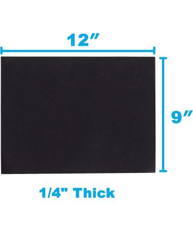 24 Ct Black EVA Cosplay Foam Sheets - 9 x 12 - High Density 6mm Thick - Ideal for Costumes, Props, Armor, Masks, Arts and Crafts - Buy Online on GoSupps.com