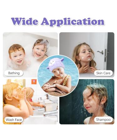 Unaone 2 PCS Kids Hair Drying Towels - Microfiber Quick Dry Hair Turbans for Curly Long Thick Hair - Purple & Green - Buy Online on GoSupps.com