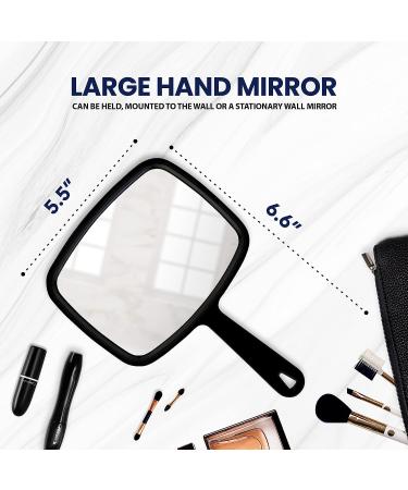 DecorRack Large Hand Mirror - Multi-Purpose Mirror for Travel, Makeup, Desk, Grooming, and Shaving - Random Color - 5.5 W x 6.6 L - Buy Online on GoSupps.com
