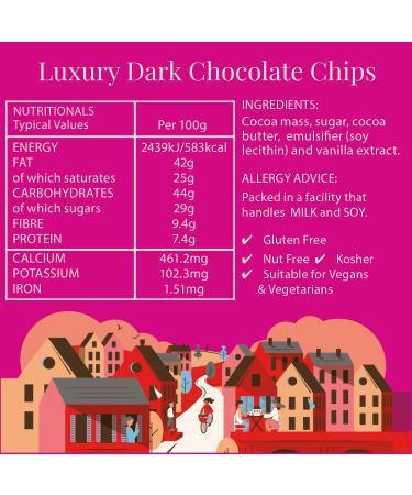 Food Thoughts Luxury 70% Dark Chocolate Chips 1kg - Fair Trade, Gluten Free, Nut Free, Dairy Free - Buy Online on GoSupps.com