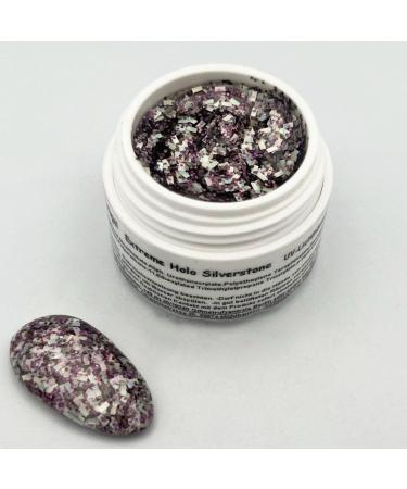 5ml UV Exclusiv Big Glitter Gel Extreme Holo Silverstone