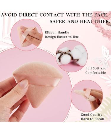 12-Piece Mini Triangle Makeup Puff Set for Setting Mineral Loose Powder (Pink Nude) - Buy Online on GoSupps.com