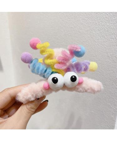 Hair Clips - Non-Slip Cartoon Plush Hair Claw Women Girls Soft Hair Barrettes for Stage Show Parties Cenrf Pink - Buy Online on GoSupps.com