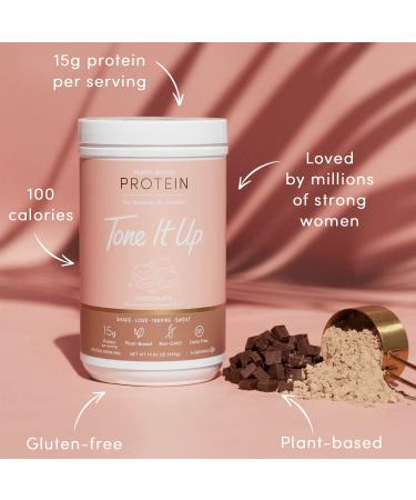 Tone It Up Organic Pea Protein Powder for Women - 15g Protein - Sugar Free, Gluten Free, Dairy Free, Kosher - 1.54lb Chocolate - Buy Online on GoSupps.com