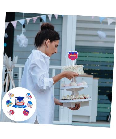 CHILDWEET 7pcs Graduation Season Card Paper Cups Decor Congrats Food Toothpick 2022 Dessert Picks Graduation Cupcake Topper Party Supplies Cake Picks Cake Insert Topper Acrylic Cake Supplies - Buy Online on GoSupps.com