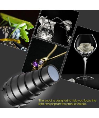 Aluminium Conical Studio Snoot Kit with Grid, Filters for Bowens Mount Flash Light - Buy Online on GoSupps.com