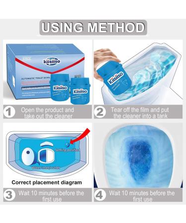 KIISIISO Toilet Bowl Cleaner Tablets - 6 Pack for 6 Months Supply - Automatic Long-Lasting Formula in Bottle - Blue - Buy Online on GoSupps.com