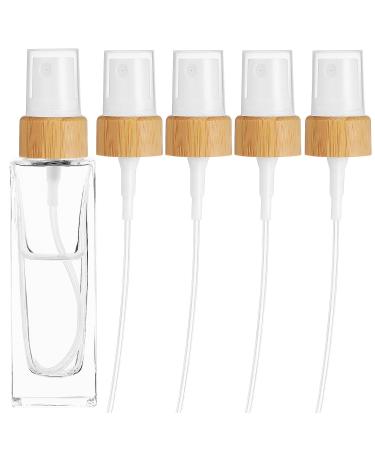 Beavorty 5pcs Spray Head Essential Oil Bottle Spray Top Fine Mist Tops Bottle Caps Bamboo Head for Perfume Essential Oil