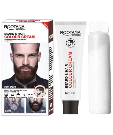 Lambo Beard Dye for Men Mustache Shampoo for Men Grey Hair and Coloring Natural and for Beard and Mustache Coloring Black/Brown