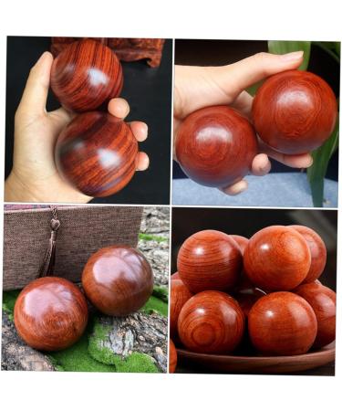 Magiclulu 6 STK Solid Wood Massage Ball Roller | Baoding Balls for Muscle Massage & Hand Training | Chinese Wooden Massage Balls - Buy Online on GoSupps.com