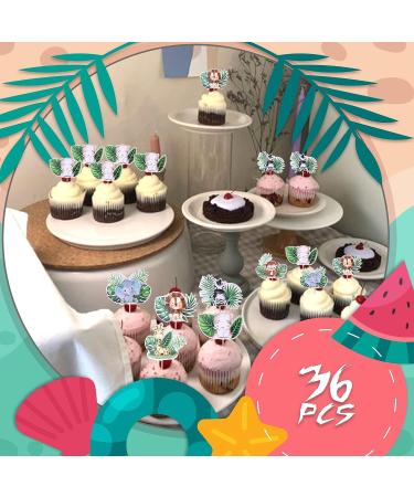 36-Piece Woodland Animal Cupcake Topper Set - Jungle Safari & Baby Shower Decorations - Buy Online on GoSupps.com
