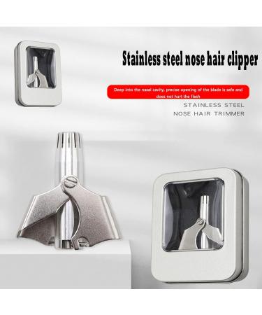 LIUHONGBO Professional Manual Ear and Nose Hair Trimmer with Grooming and Cleaning Brush Batteryfree Waterproof Painless Small and easy to clean and carry for men and women4 Silver - Buy Online on GoSupps.com
