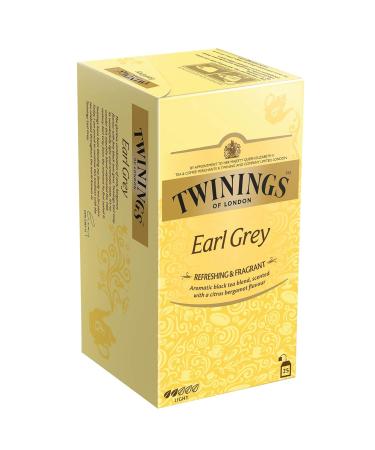 Buy Twinings Earl Grey Black Tea Bergamot Infused Tea Bags Refreshing Flavour 25 Bags (4-Pack) - International Shipping Available - Buy Online on GoSupps.com