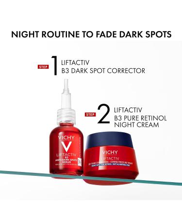 Vichy Liftactiv B3 Tone Correcting Night Cream | Anti-Aging Face Cream with 4% Niacinamide & 0.15% Retinol | Evens Skin Tone Fades Dark Spots Smooths Wrinkles | International Shipping Available - Buy Online on GoSupps.com