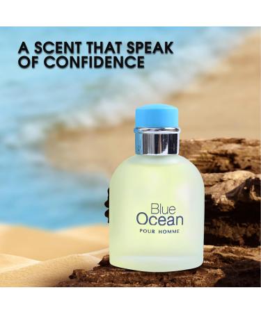 Blue Ocean Men Cologne Fresh Scent Eau De Toilette Spray Fragrance For Men Long-Lasting Cologne Choice For Daily Wear Elegant 100ml Bottle - Buy Online on GoSupps.com
