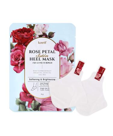 Koelf Rose Petal Satin Heel Mask - Revitalize & Nourish Your Feet | 1 Pair, 6g - Buy Online on GoSupps.com
