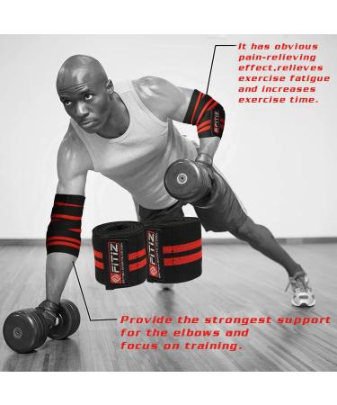 FITIZ Elbow Sleeves - Heavy Duty Support for Weightlifting, Gym, and Cross Training - Blue - Buy Online on GoSupps.com