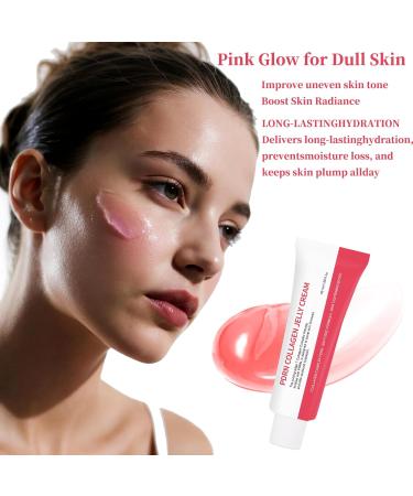 ONMYLOVIN PDRN Collagen Jelly Cream Hydrating Facial Moisturizer with 7 Collagen Complex Pink Glow Hyaluronic Acid Lightweight Non-Greasy Formula for Plump & Smooth Skin 1.7 fl oz - Buy Online on GoSupps.com