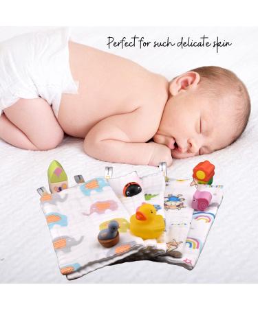 Duncan Duck 6 Layer Muslin Cloths for Baby - Super Soft Dinosaur Design - Essential Newborn Wash Cloth and Burp Cloths - 100% Cotton Muslin Squares - Buy Online on GoSupps.com