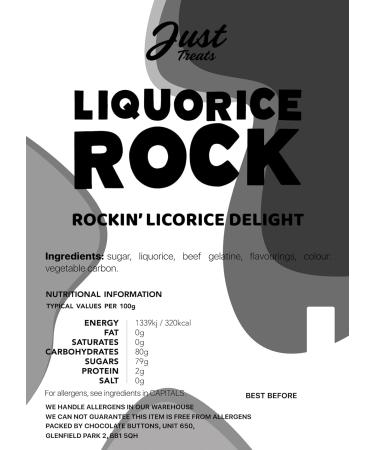 Just Treats Liquorice Rock Gift Jar - Buy Online on GoSupps.com