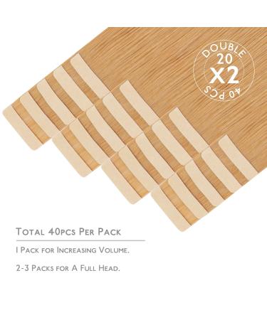 Buy Salife Tape Extensions - 40Pcs 100g 14 inch Real Hair Strawberry Blonde Invisible Tape In Extensions for Seamless Style - Buy Online on GoSupps.com