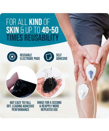20-Pack Reusable TENS Unit Snap Electrode Pads for Belifu Muscle Stimulator - Long Lasting, Self-Adhesive SM Electrodes - Buy Online on GoSupps.com
