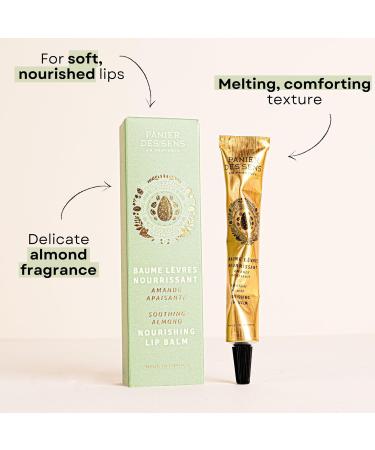 Panier des Sens - Almond Lip Balm for Women - Lip Moisturizer - Almond Extract & Almond Oil - Made in France Lip Care - 98% Natural Ingredients - Lip Balm Hydrating Nourishing for Dry Lips - 0.5 Fl oz Almond 0.5 Fl Oz - Buy Online on GoSupps.com