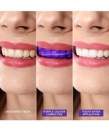 Instant Teeth Whitening Booster Purple Toothpaste for Teeth Whitening Purple Toothpaste Tooth Stain Removal Colour Corrector Serum Non-Invasive Treatment for Yellow Stains Colour Corrector Gel - Buy Online on GoSupps.com