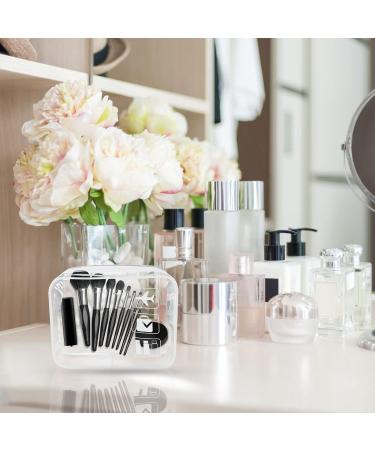 TSA Approved Clear Travel Toiletry Bag - Quart Size Liquid Cosmetic Pouch for Airport Security - Transparent Shower Bag for Travel - White - Buy Online on GoSupps.com