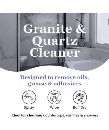 Granite & Quartz Cleaner - Safe Powerful Stone Care for Countertops | Oil & Wax Free | 128 Fl Oz Ready-to-Use Refill - Buy Online on GoSupps.com