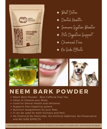 Neem Bark Powder 16 Oz - Dental & Digestion Support - 100% Organic - Way4Organic - Buy Online on GoSupps.com
