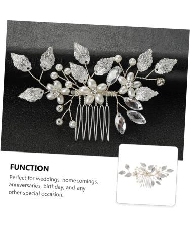 Ipetboom Bridal Hair Accessories Wedding Hair Accessories Crystal Wedding Hair Accessory Bride Headpieces for Wedding Rhinestone Barrettes Pearl Zinc Alloy Bridesmaid Hair Comb - Buy Online on GoSupps.com