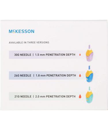 McKesson Safety Lancets 26G Needle 1.8mm 100ct Sterile - Pressure-Activated | 1 Pack - Buy Online on GoSupps.com