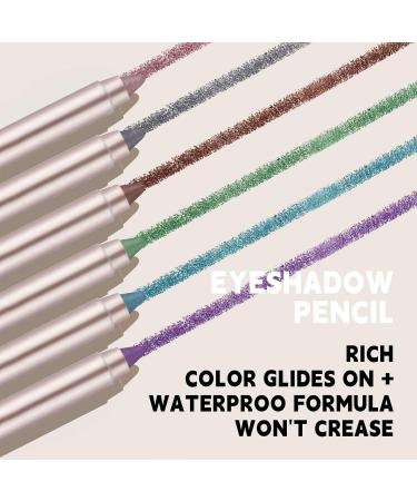  ccuzs Glitter Eyeshadow Stick Set Waterproof Shimmer Pen Pearly Glitter Cream Long-lasting Easy Application 6 Colourful Shades Versatile Makeup for Parties Daily Wear - Buy Online on GoSupps.com