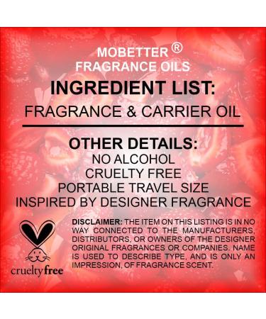 MOBETTER FRAGRANCE OILS Very Berry Strawberry Perfume body oil 0.33 Fl Oz (Pack of 1) fruity sweet vanilla floral - Buy Online on GoSupps.com
