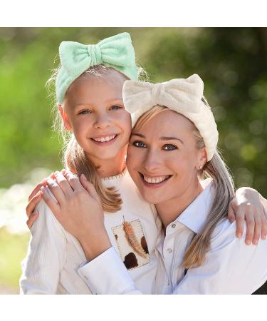 6 Pack Coral Fleece Spa Headbands for Women & Girls - Bow Makeup & Facial Headbands for Washing Face - Terry Cloth Headbands for Face Wash - Buy Online on GoSupps.com