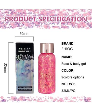 Body Glitter Gel Face Glitter Mermaid Chunky Glitter Hair Glitter Body Festival Glitter Eyeshadow Sequins Glitter for Face Body Eye Hair Nails Makeup Long Lasting Sparkling(White) 101#White - Buy Online on GoSupps.com