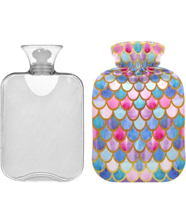 Mermaid Scale Gold Hot Water Bottle - 2L Heating Bag for Pain Relief & Cramps | International Shipping Available - Buy Online on GoSupps.com