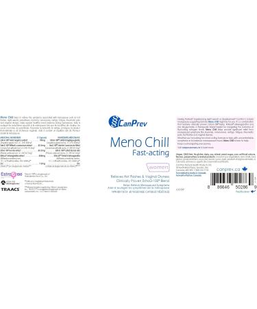 CanPrev - Meno Chill Fast-Acting for Women 60 v-caps - Helps Support Healthy Mood Balance During Menopause - Helps to Relieve Restlessness and Nervousness - Buy Online on GoSupps.com