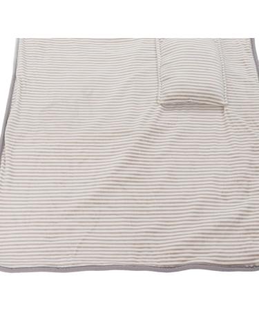 ACOUTO USB Heating Scarf - Skin-Friendly Flannel-Cashmere 5V 10W for Home Office | Cozy Striped Khaki 75x115cm - Buy Online on GoSupps.com