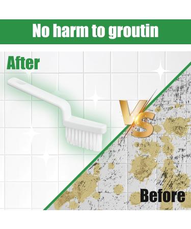 2pcs V Shaped Grout Cleaner Brush Handheld Stiff Bristle Crevice Cleaning Brush Multifunctional Shower Scrub Tool for Tile Floors Tracks Door Slot Bathroom Kitchen - Buy Online on GoSupps.com