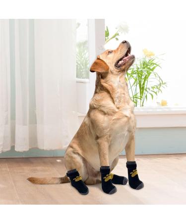 2 Pairs Anti Slip Dog Socks Paws Stop Licking Dog Grip Socks Pet Paw Protector Dog Boots Dog Claw Socks Dog Shoes Dog Slippers with Adjustable Strap for Puppy Dog Indoor Outdoor Hardwood Floor Walking M - Buy Online on GoSupps.com
