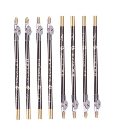Healeved 8pcs Wooden Makeup Accessories Lead Pencils Sharpener Eyebrow Pencil 1 count (Pack of 1) Coffee