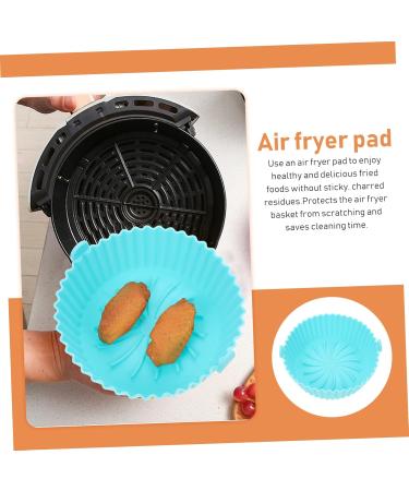 Zerodeko Mat Pot Supply Silicone Kitchen Wear-Resistant Liner Washable Fryer Accessory Liners Convenient Blue 16.5X16.5CM - Buy Online on GoSupps.com
